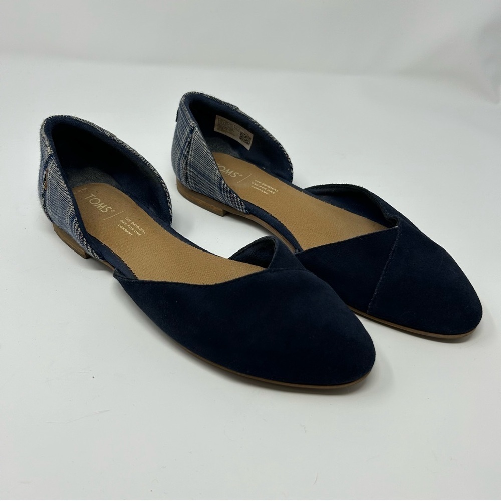 Toms Navy D’orsay Flat